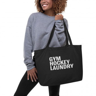 Large Organic Tote Bag: Gym, Hockey, Laundry